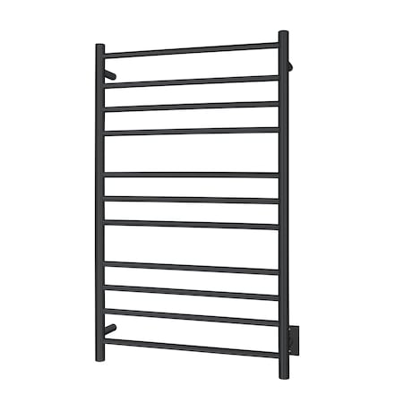 Warmlyyours Malta Towel Warmer, Black, Hardwired, 11 Bars TWS4-MLT11KH